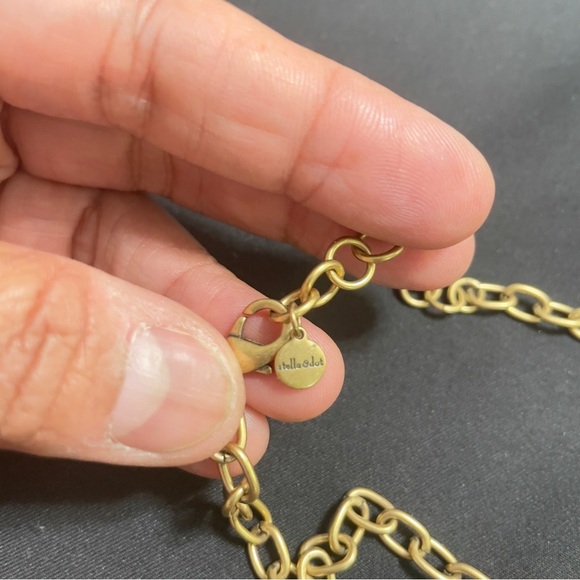 Stella & Dot Retired Teal Coral & Crystal Elodie Statement Necklace set - Picture 8 of 10